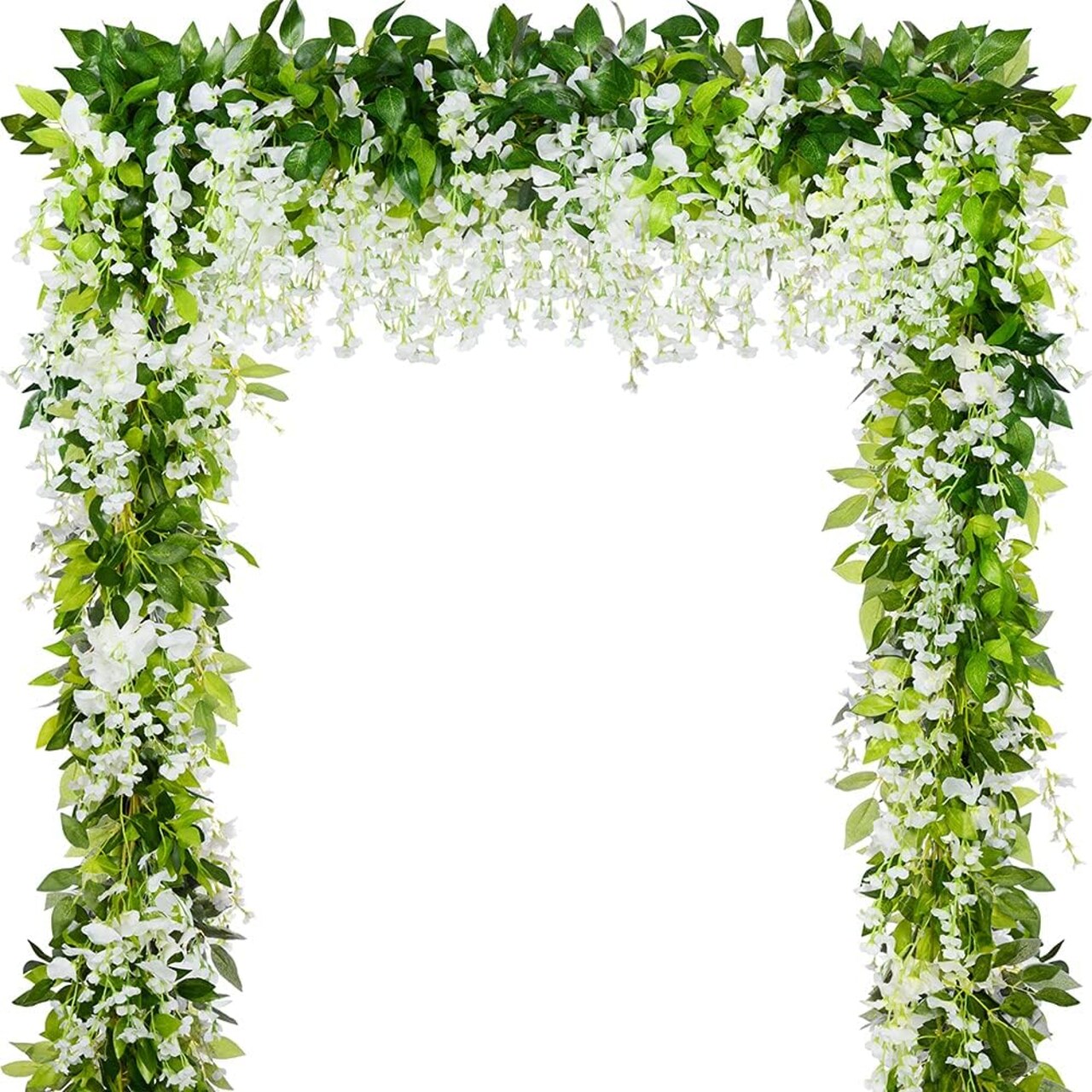 5 Pack Wisteria Garland – 33FT Artificial Hanging Vine with Fake Flowers for Wedding, Party, Home & Garden Decoration